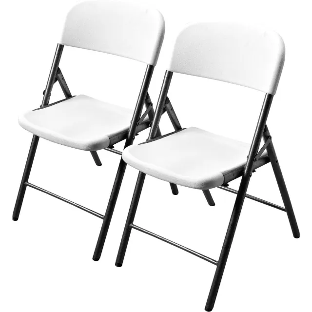 Erro Klapstoelen - Inklapbare stoelen - Wit - 2 stuks Antraciet