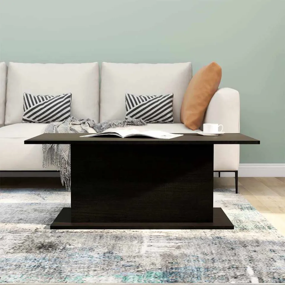 vidaXL Salontafel 102x55,5x40 cm bewerkt hout zwart, foto 4