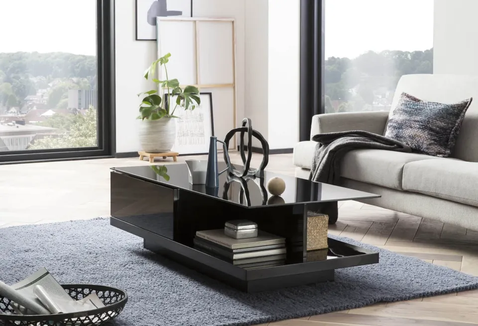 Salontafel Caminha hoogglans zwart, foto 3