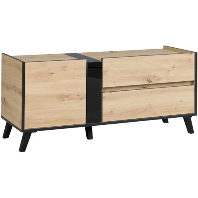 AZ-Home AZ Home Tv Meubel FLIX 5 120cm Artisan Eiken Zwart Tv Kast RTV Woonkamer 120x53x40cm