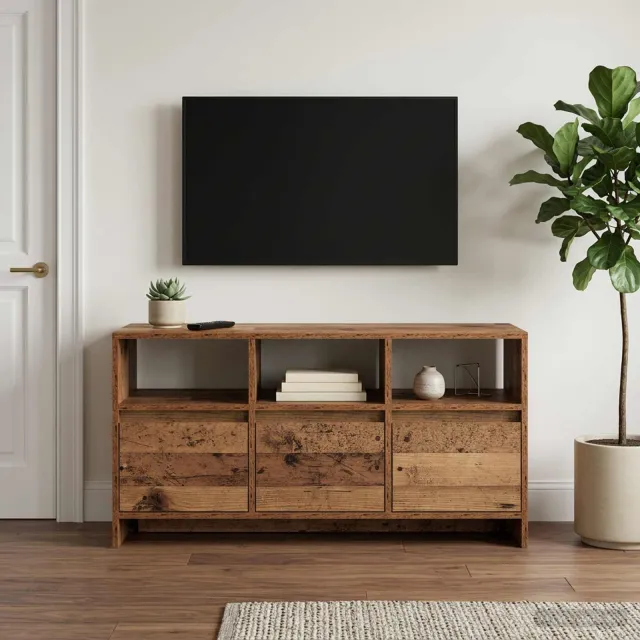 vidaXL Tv-meubel 102 x 37,5 x 52,5 cm Oud hout Bewerkt hout bruin, foto 2