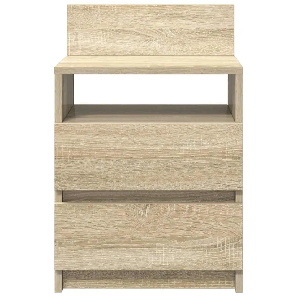 vidaXL Nachtkastjes 2 st met 2 lades 40x33x60 cm sonoma eikenkleurig, foto 4