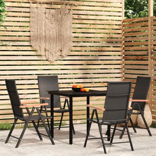 vidaXL 5-delige Tuinset zwart, foto 2