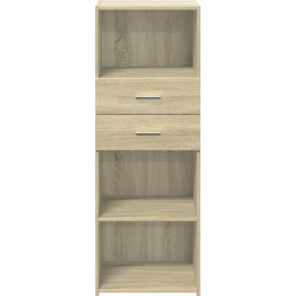 vidaXL Hoge kast 45x42,5x124 cm bewerkt hout sonoma eikenkleurig Bruin