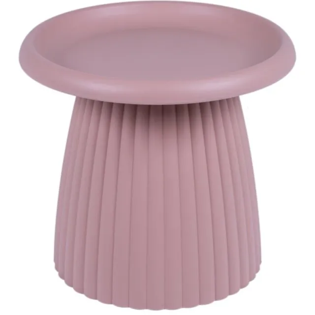 MaximaVida kunststof bijzettafel Mila rond 50 cm zalmroze
