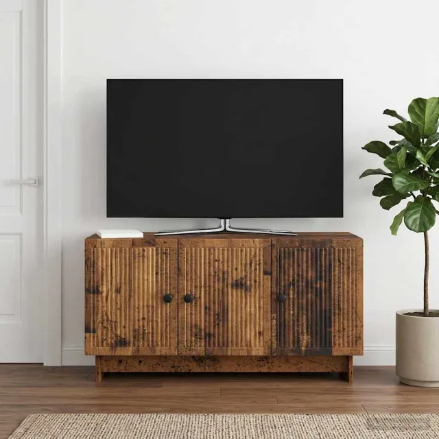 vidaXL TV-kast 99 x 34,5 x 50 cm Oud hout Bewerkt hout bruin, foto 2