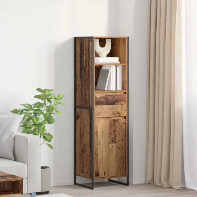vidaXL Boekenkast Oud Hout 43 x 36 x 150.5 cm Bewerkt hout bruin, foto 2