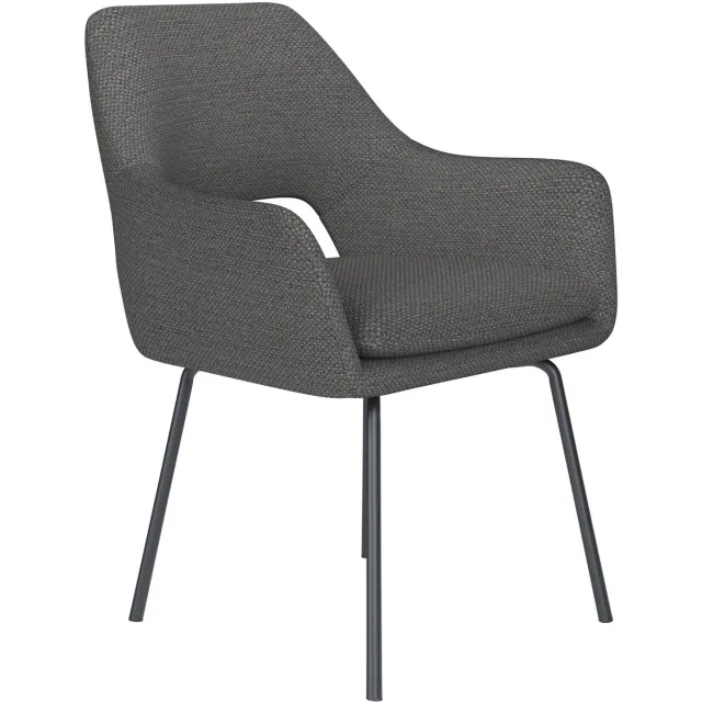 Housecraft Living Mos Eetkamerstoel Metaal Grijs