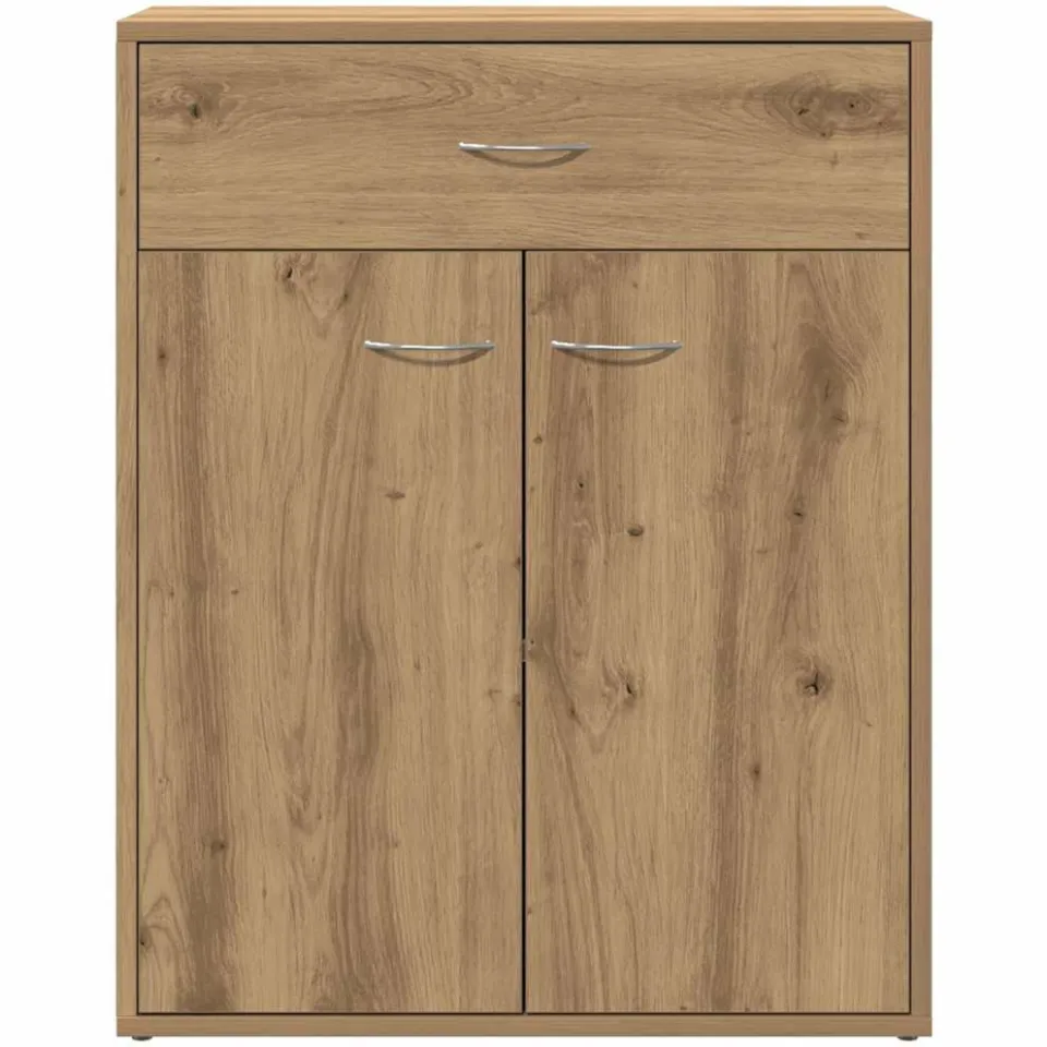 vidaXL Dressoir 60x30x75 cm bewerkt hout artisanaal eikenkleurig Bruin