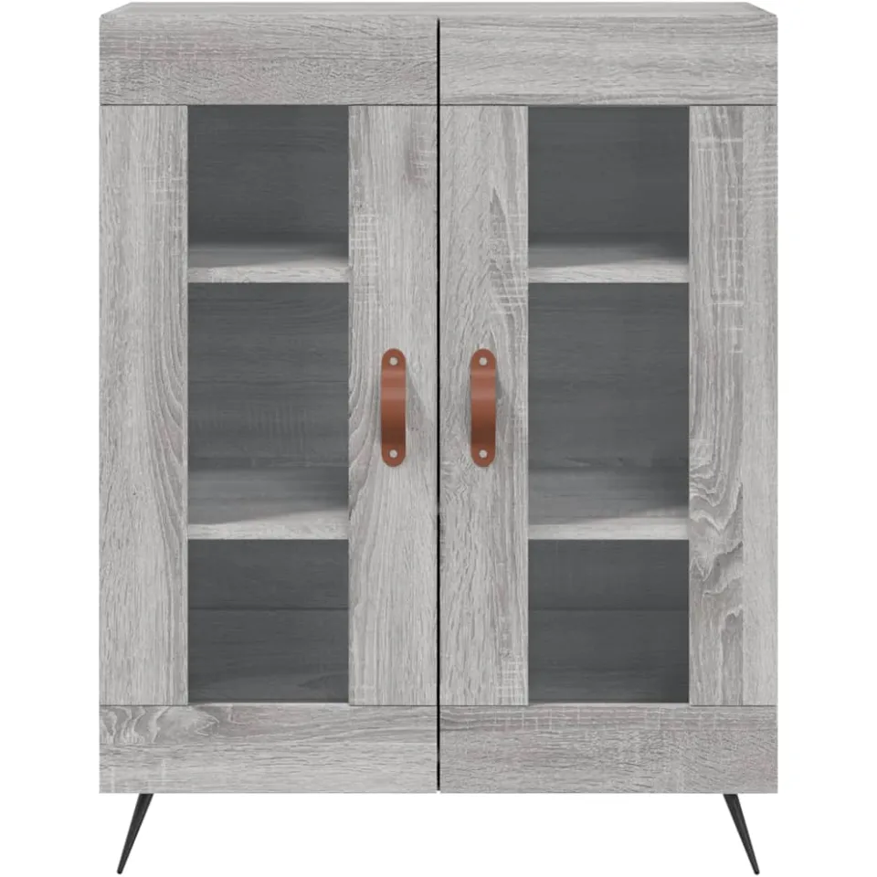 vidaXL Dressoir 69,5x34x90 cm bewerkt hout grijs sonoma eikenkleurig
