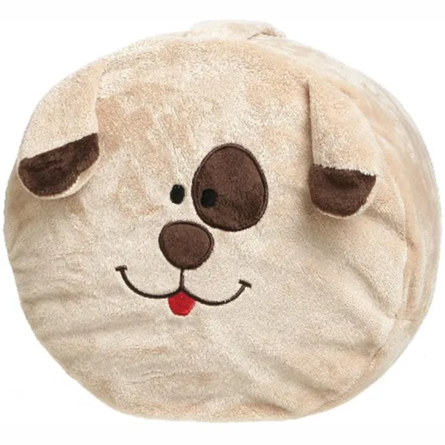 Cherry Belly Sit Hond Poef - Kinderzitje met Wasbare Overtrek - Boekweitkaf Vulling bruin