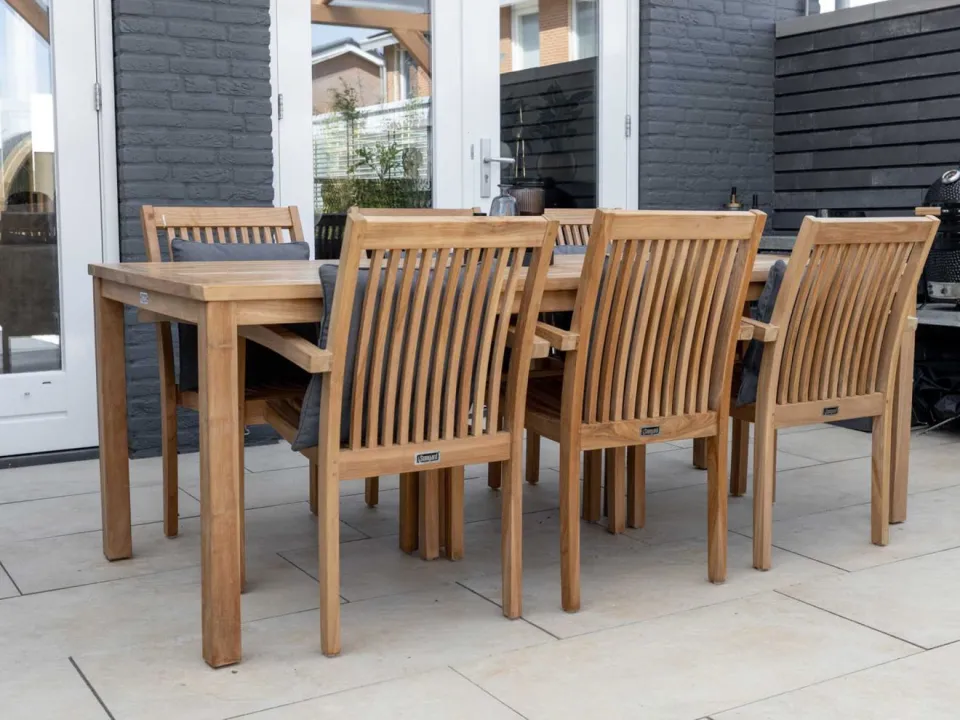 Sunyard Furniture Sunyard Buxton dining tuintafel 220x90cm bruin, foto 3