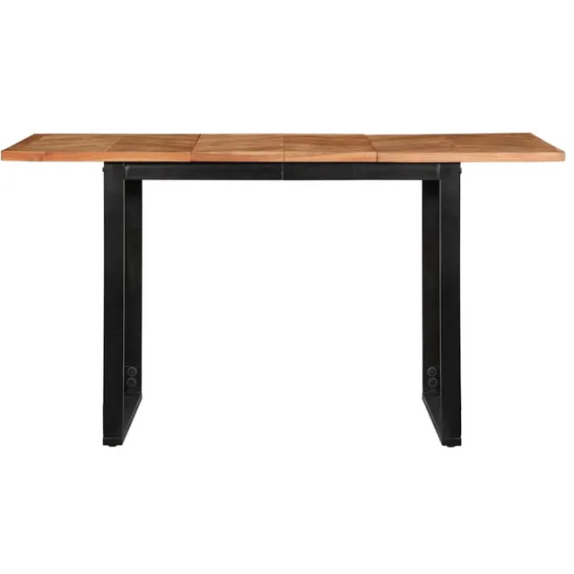 vidaXL Eettafel - 140x70x75 - cm - massief - acaciahout Bruin