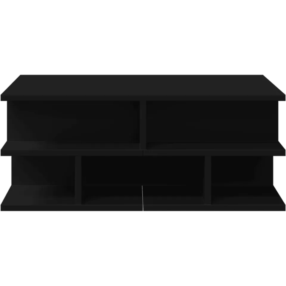 vidaXL Salontafel 70x70x29 cm bewerkt hout zwart