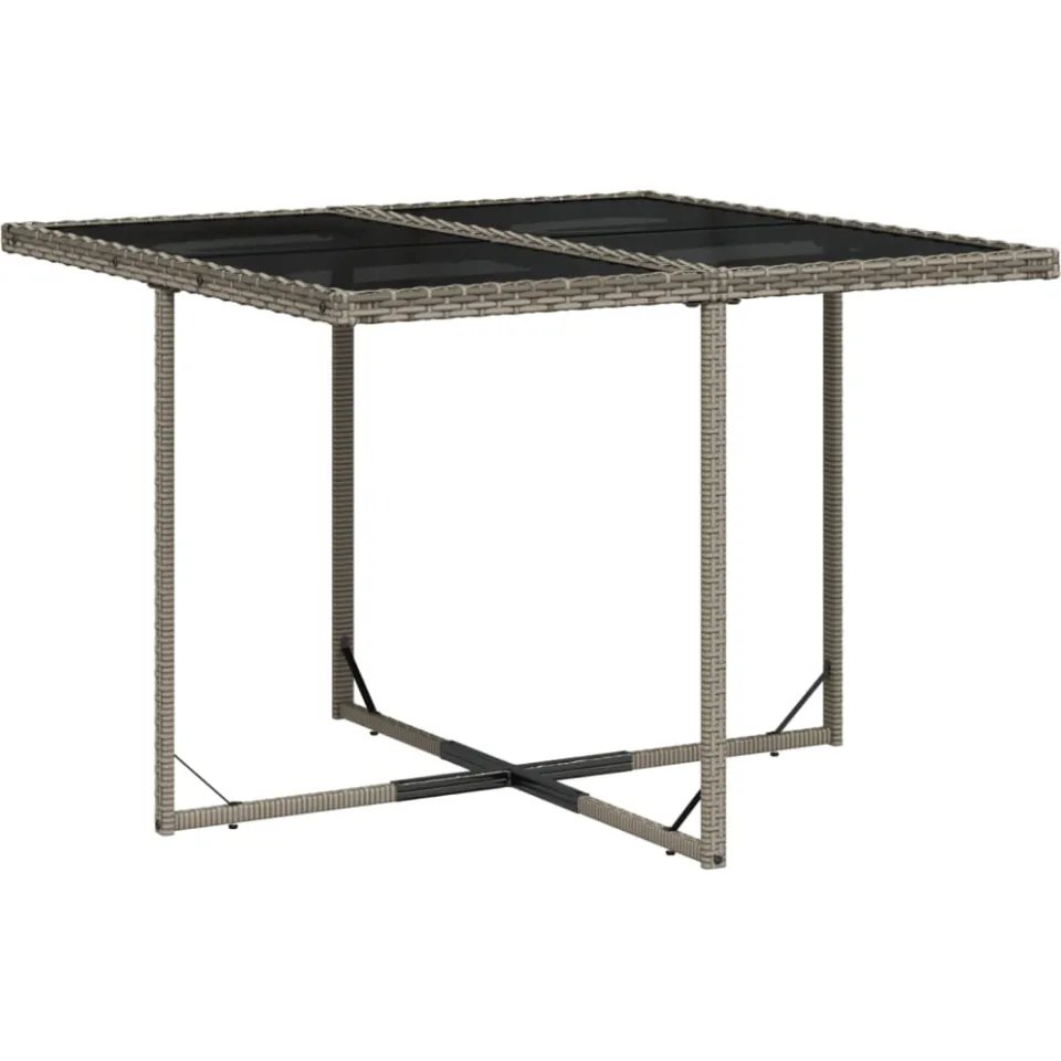 vidaXL 5-delige Tuinset met kussens poly rattan grijs, foto 3