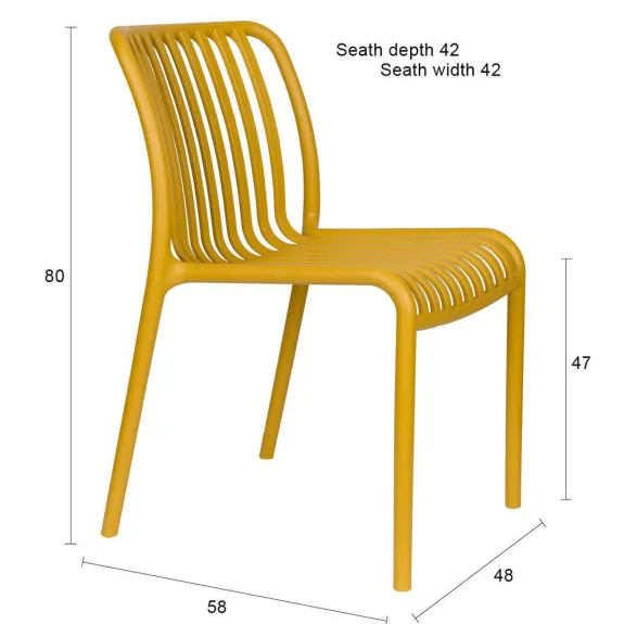 Housecraft Living Mante tuinstoel geel, foto 4