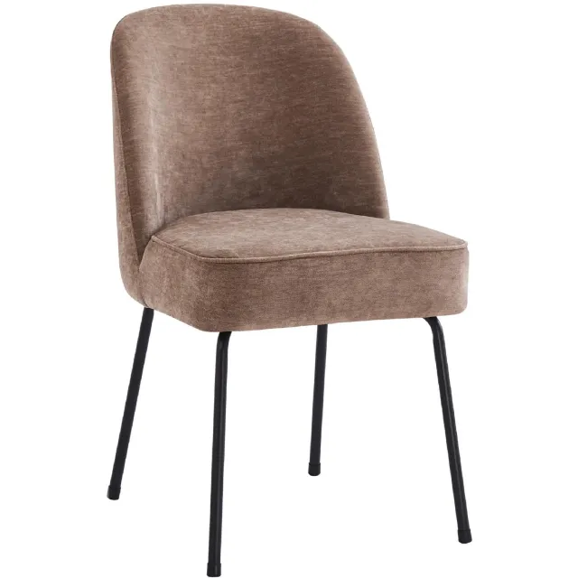 Set van 2 - Nest of Nora Design Eetkamerstoelen Senn - Velvet - Truffel