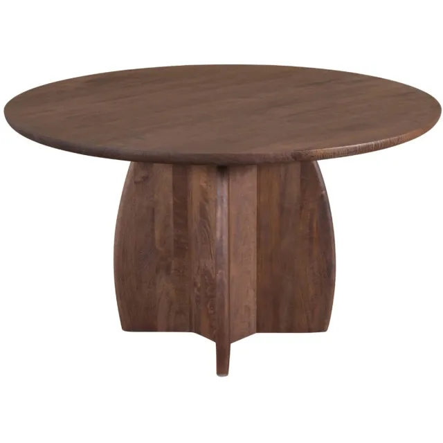 DÉJA Living Eettafel Iris - Rond Donkerbruin Hout - 130x130x76cm