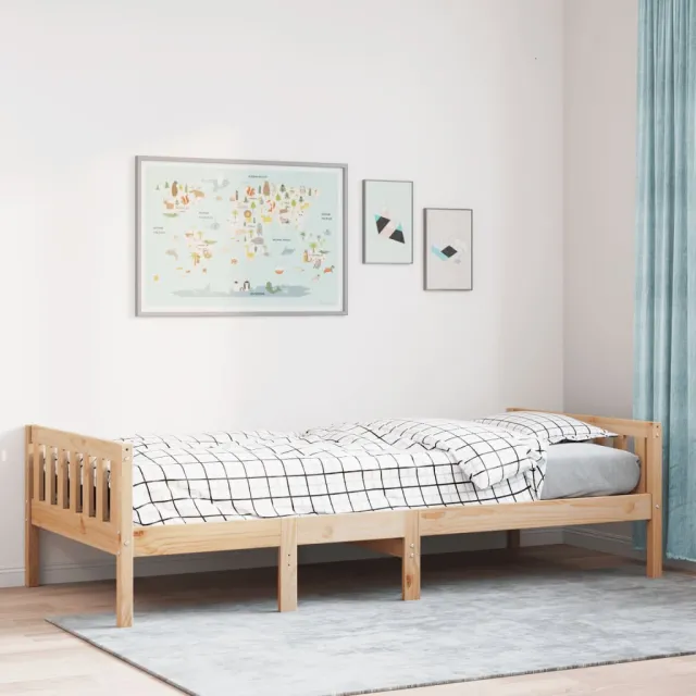 vidaXL Kinderbed zonder matras massief grenenhout 90x200 cm bruin