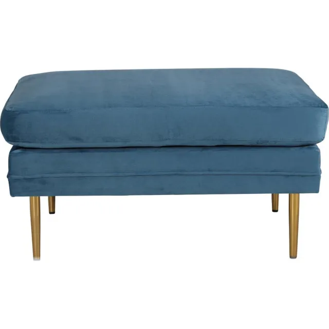 Svea Tess hocker - velvet - blauw