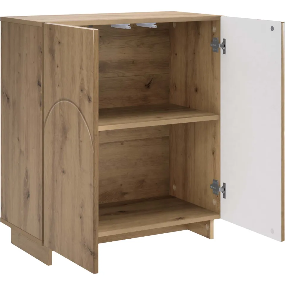 vidaXL Dressoir Artisanaal eiken 67 x 34,5 x 75 cm Bewerkt hout, foto 2