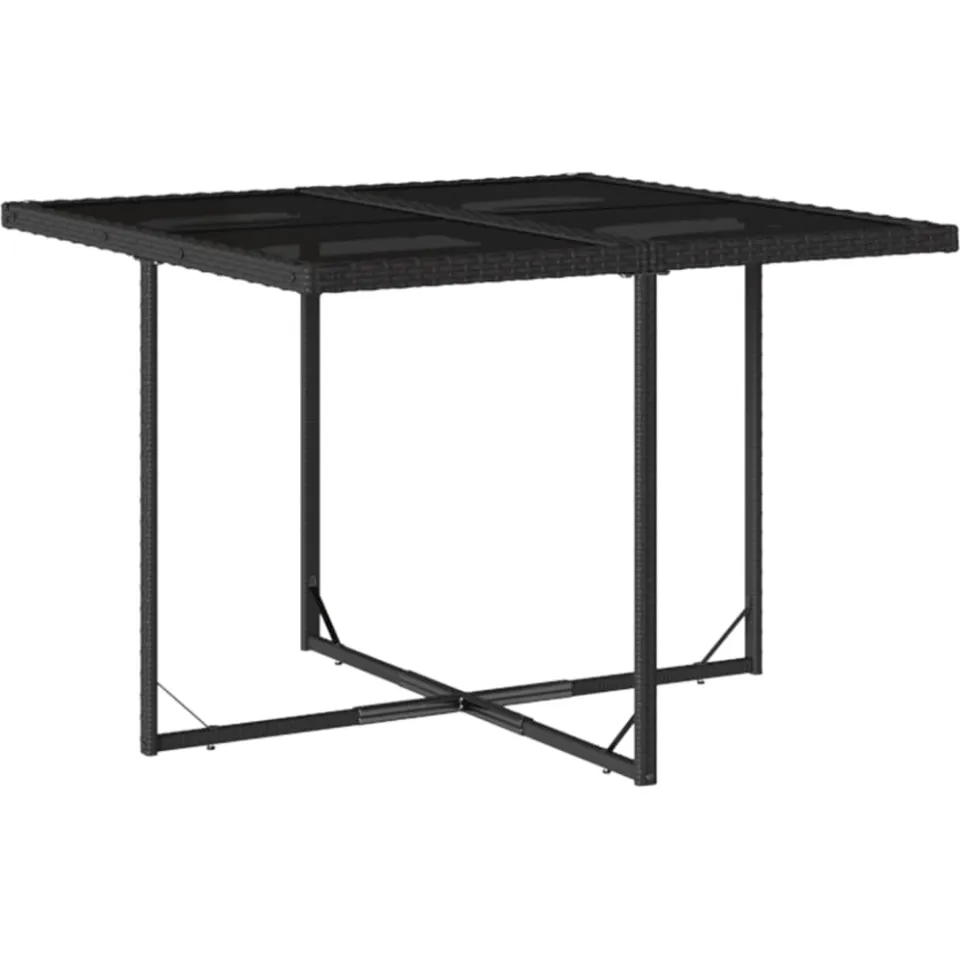 vidaXL 9-delige Tuinset poly rattan zwart, foto 4