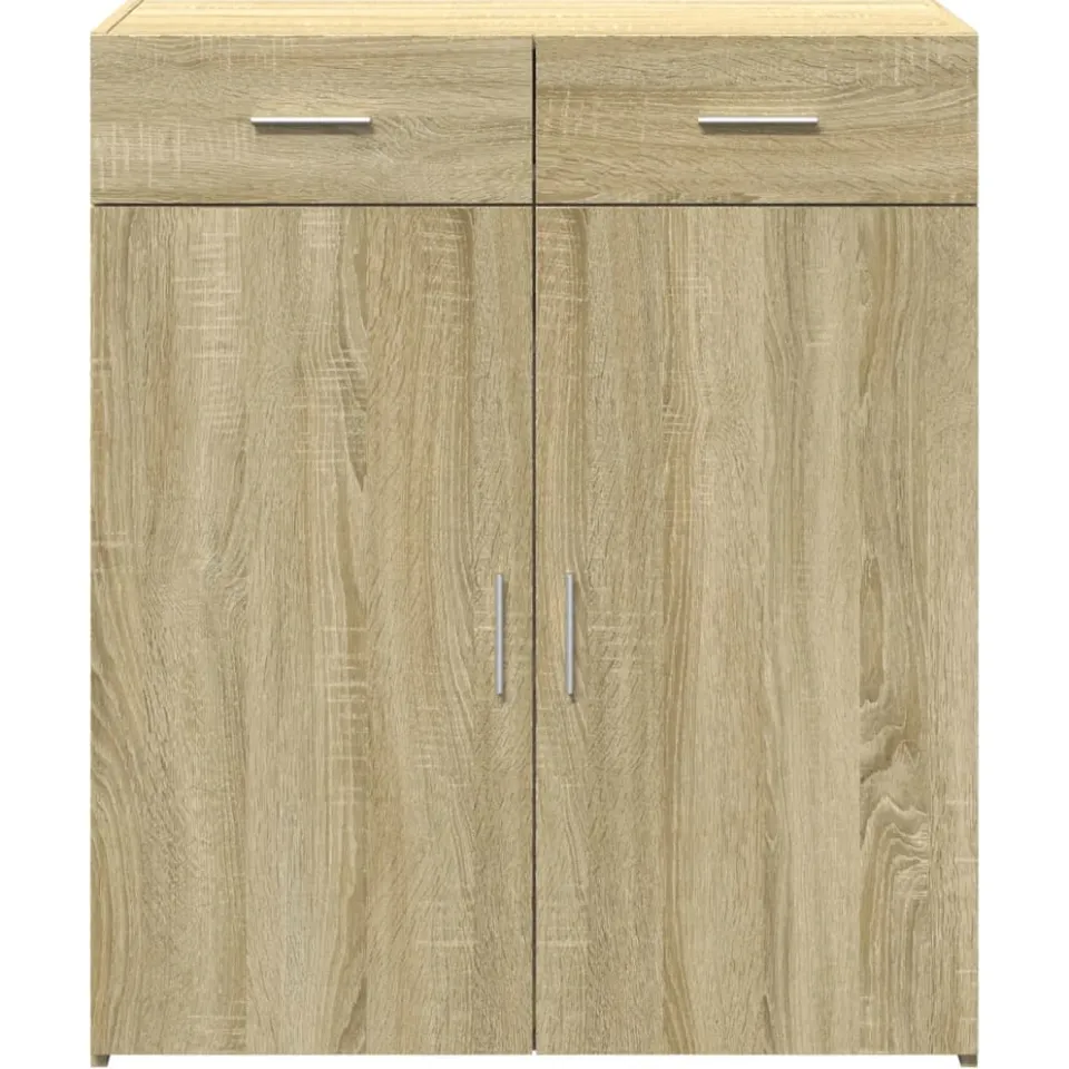 vidaXL Dressoir 80x42,5x93 cm bewerkt hout sonoma eikenkleurig, foto 4