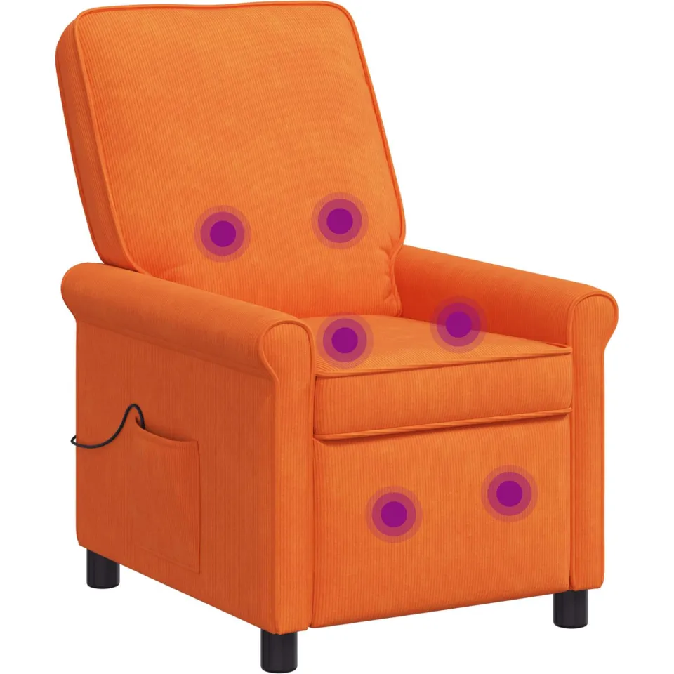 vidaXL Massage-relaxstoel Oranje 69 x 95 x 101 cm Stof