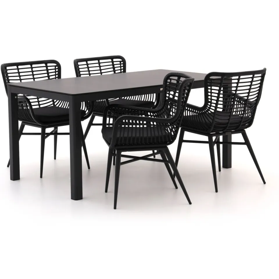 Intenso Furniture Intenso Asti/La Fonte 160cm dining tuinset 5-delig Grijs