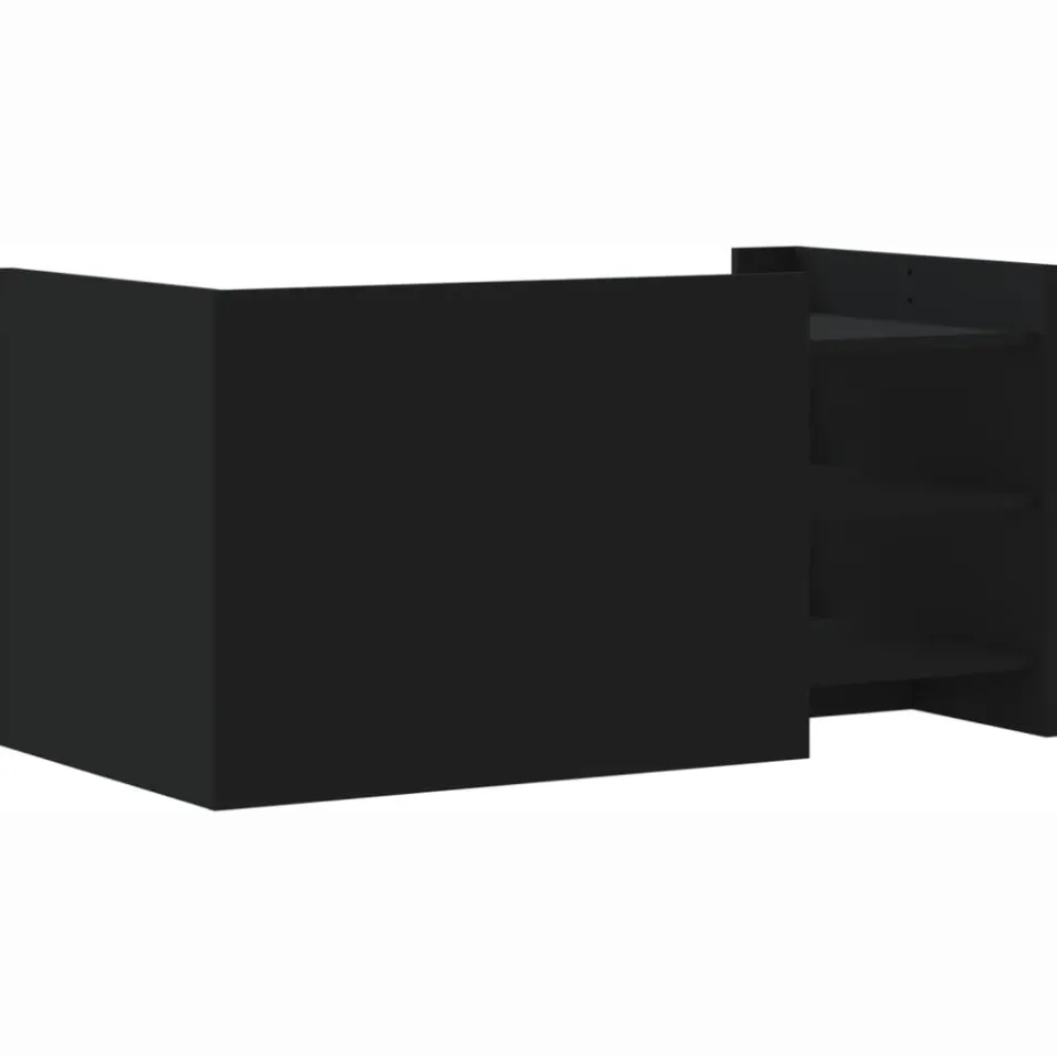 vidaXL Salontafel 100x50x50 cm bewerkt hout zwart, foto 4