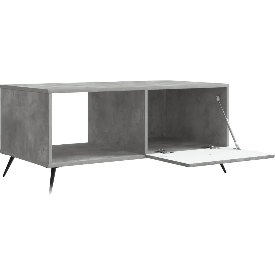 vidaXL Salontafel Betongrijs 90 x 50 x 40 cm Bewerkt hout grijs, foto 4