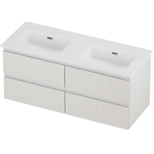 Proline Tribute Badmeubelset Porselein Elegant 4 Laden 120x46x54 cm Mat White Glans Wit
