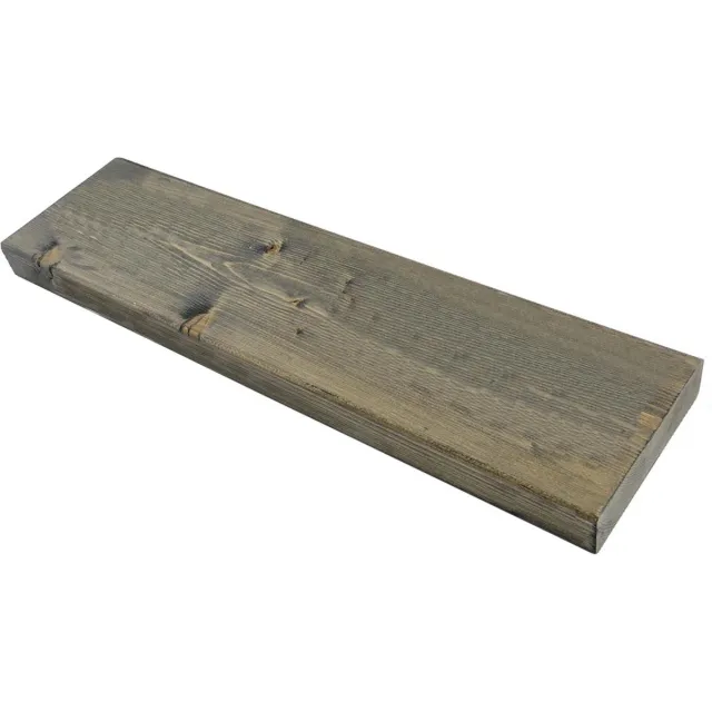 Cleverline Wandplank voor binnen of buiten - Zwart gebeitst - L 55 x B 15 x D 3,5 cm