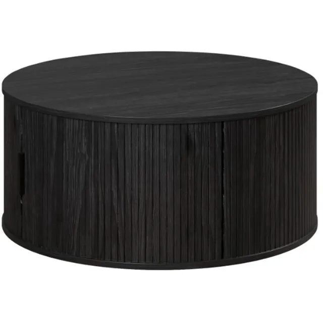 Trendteam Salontafel - Rond - MDF - Zwart - Essential - Diameter 80 cm Hoogte 36 cm - RONIN