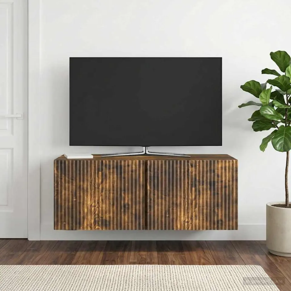 vidaXL Wandbeugel TV-kast 78,5 x 31 x 30 cm Gerookt eiken Bewerkt hout, foto 4