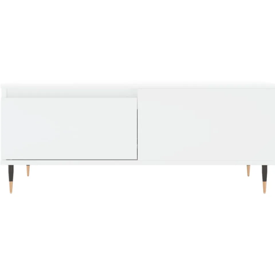 vidaXL Salontafel 90x50x36,5 cm bewerkt hout wit