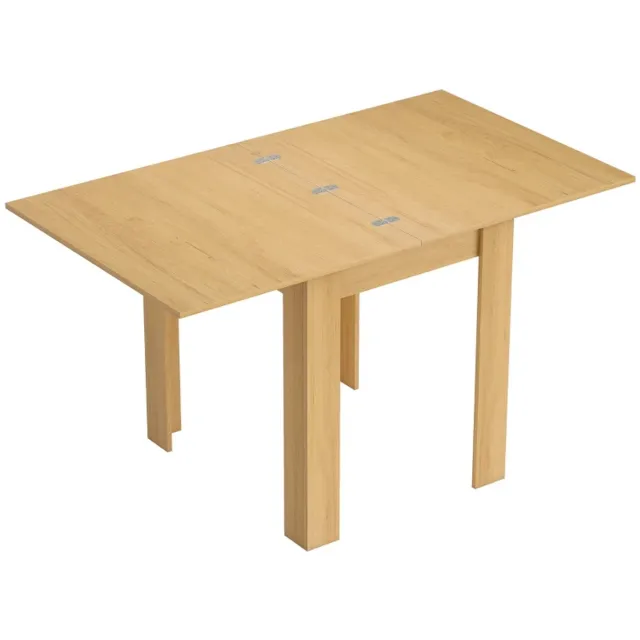 ZYLARO Eettafel - Uitschuifbaar Van 70/140 cm - Moderne Tafel Voor 4-6 Personen - Ruimtebesparend - Voor Keuken En Eetkamer - 80 cm Breed natuurlijk hout