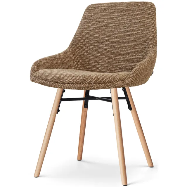 Nolon Nena-Isa eetkamerstoel bruin blend - houten onderstel, foto 2