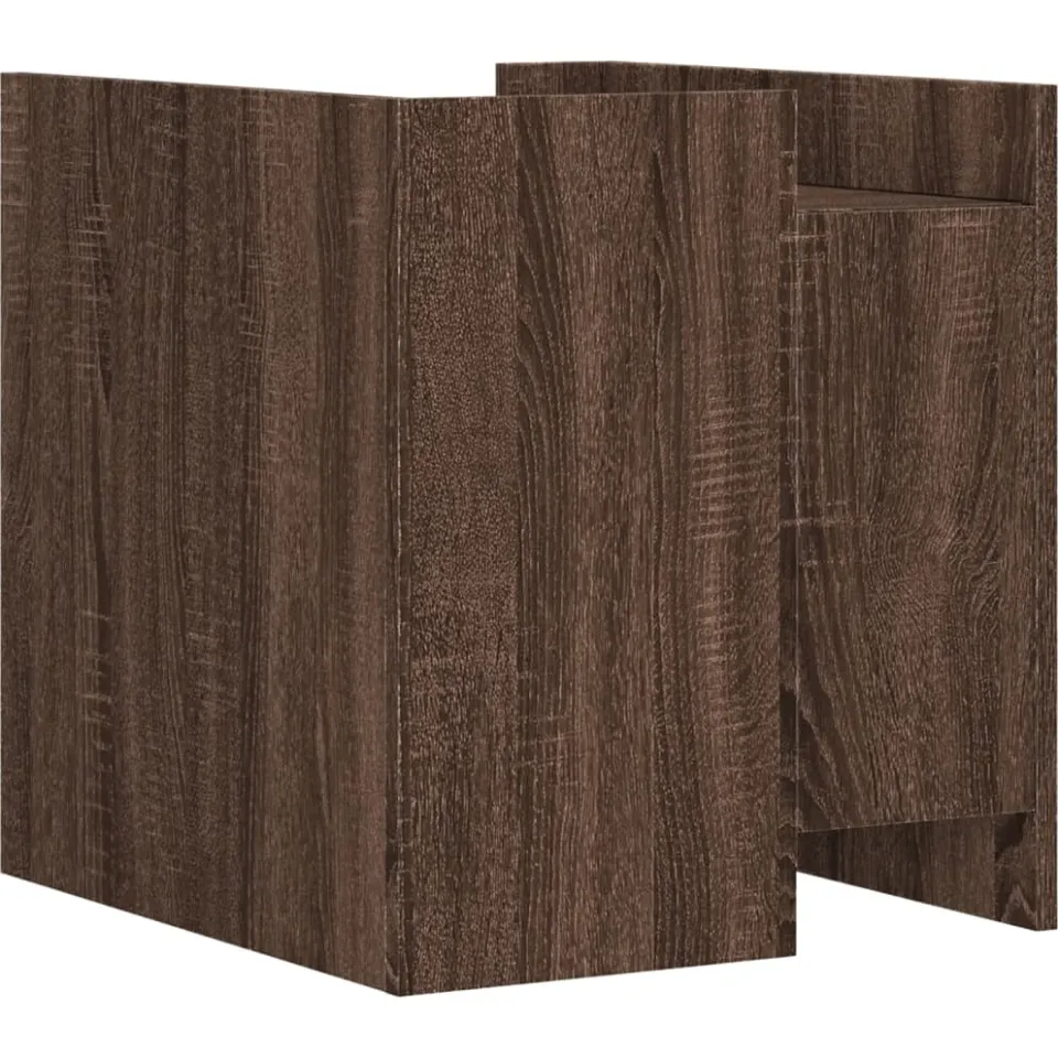 vidaXL Nachtkastje 45x50x50 cm bewerkt hout bruin eikenkleurig, foto 4