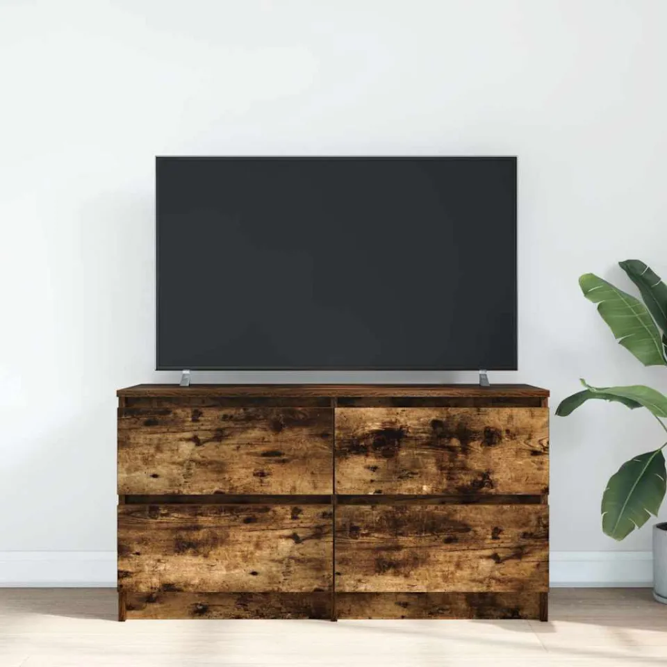 vidaXL Tv-meubel 100x35x54 cm bewerkt hout gerookt eikenkleurig, foto 3