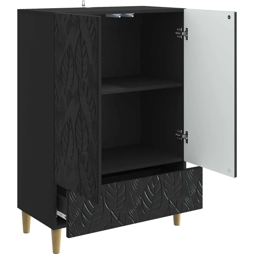 vidaXL Dressoir Zwart 66 x 34,5 x 95 cm Bewerkt hout, foto 4