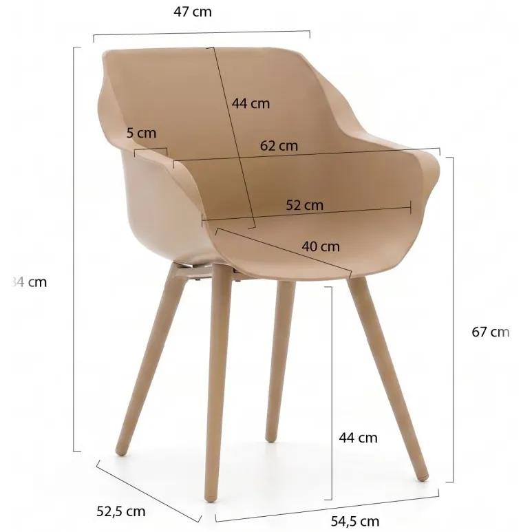 Hartman tuinmeubelen Hartman Sophie Studio/Almeria 200cm dining tuinset 5-delig taupe, foto 3