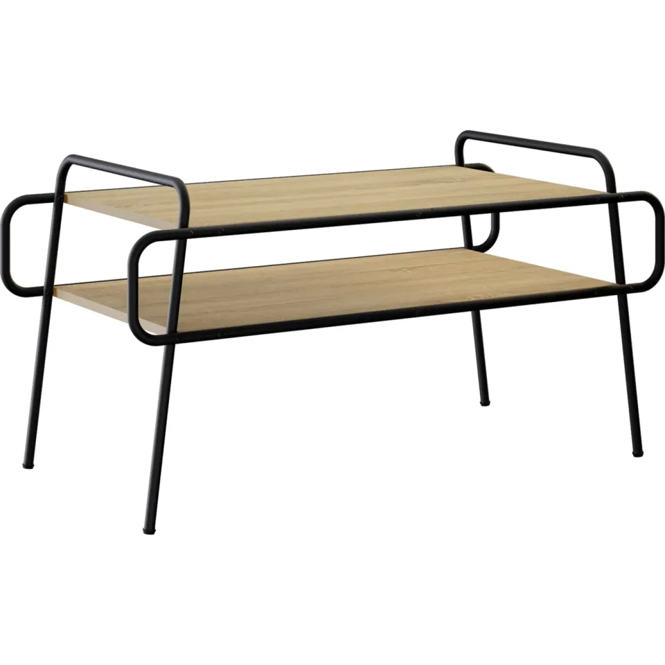 vidaXL Salontafel Sonoma Eiken 100 x 50 x 51 cm Bewerkt hout, foto 3