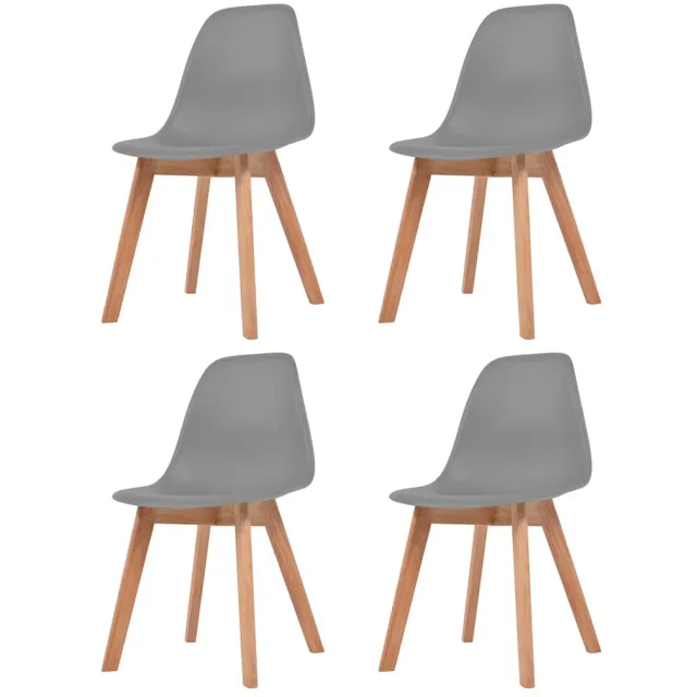 vidaXL Eetkamerstoelen 4 st kunststof grijs