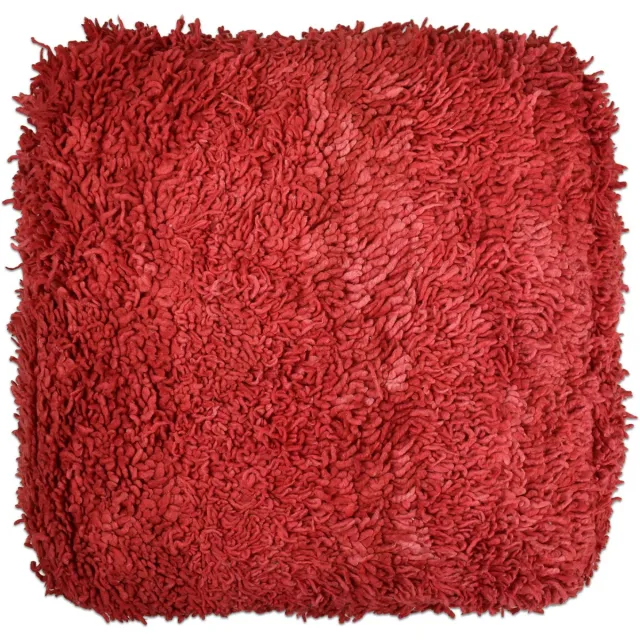 Poufs&Pillows Kelim poef multicolor - Bohemian vloerkussen - handgeweven uit natuurlijke materialen - ongevuld - k1674 Rood