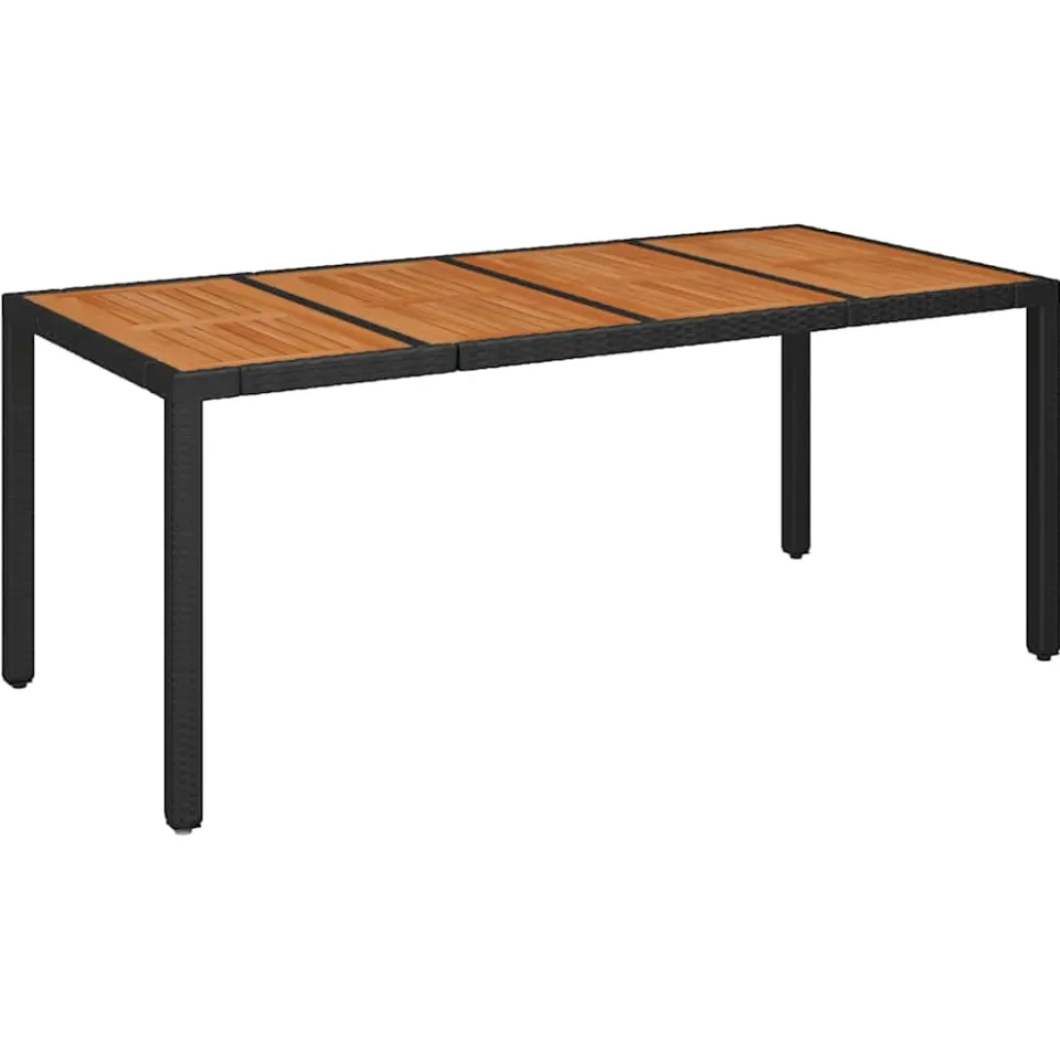 vidaXL 9-delige Tuinset poly rattan zwart, foto 4