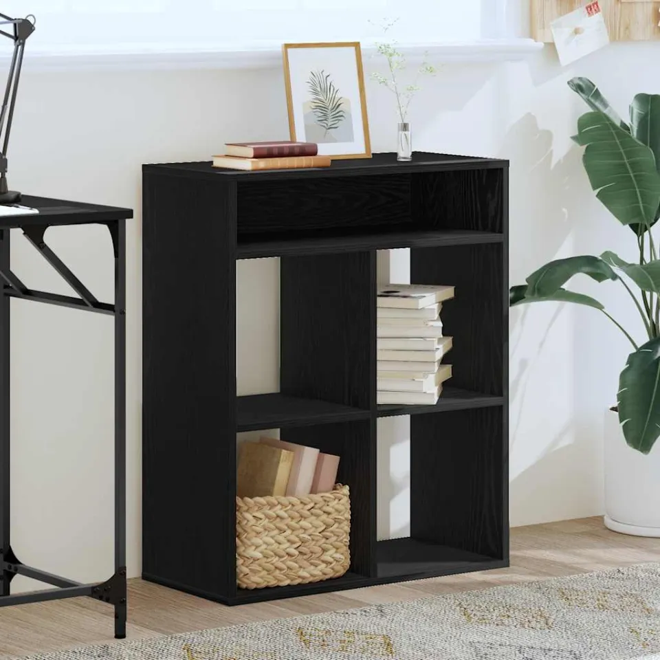vidaXL Boekenkast 66x31x80 cm bewerkt hout zwart, foto 2