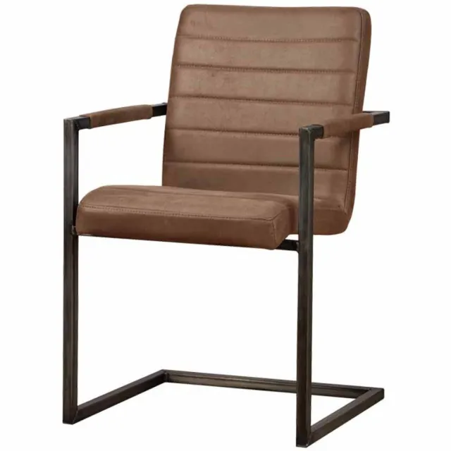 Tower Living Eetkamerstoel Rocca - Bruin Stof - 56x56x86cm