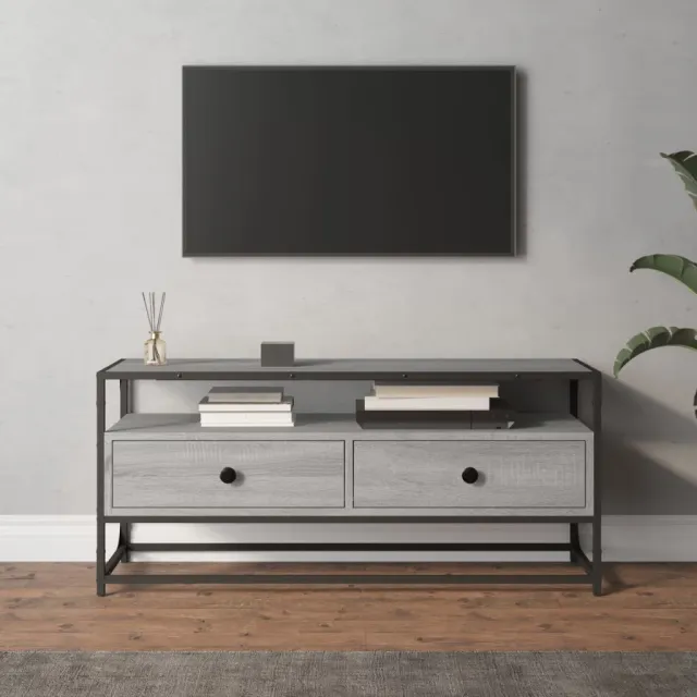 vidaXL Tv-meubel 100x35x45 cm bewerkt hout grijs sonoma eikenkleurig, foto 2