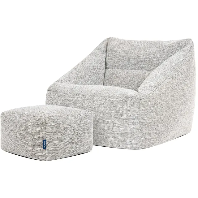 iCON icon - Natalia XL Zitzak Fauteuil met Poef - Binnen - Beige